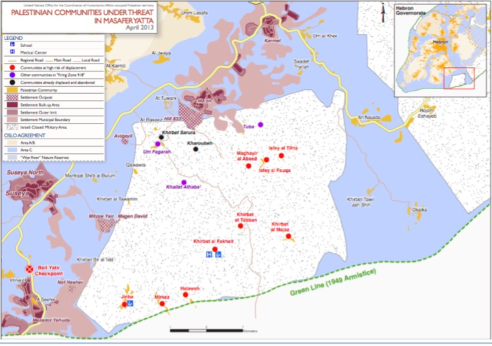 Massafer Yatta Map